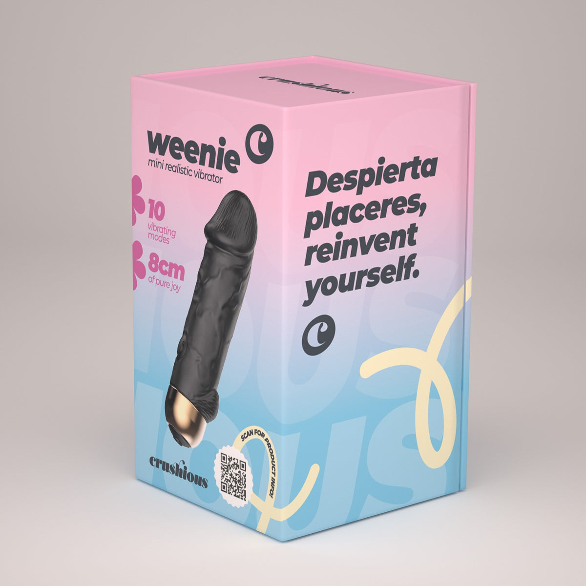 Mini vibrador bala Weenie de Crushious, resistente al agua