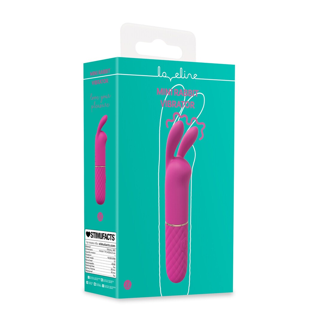 Mini vibrador rabbit LOVELINE con 10 modos de vibración