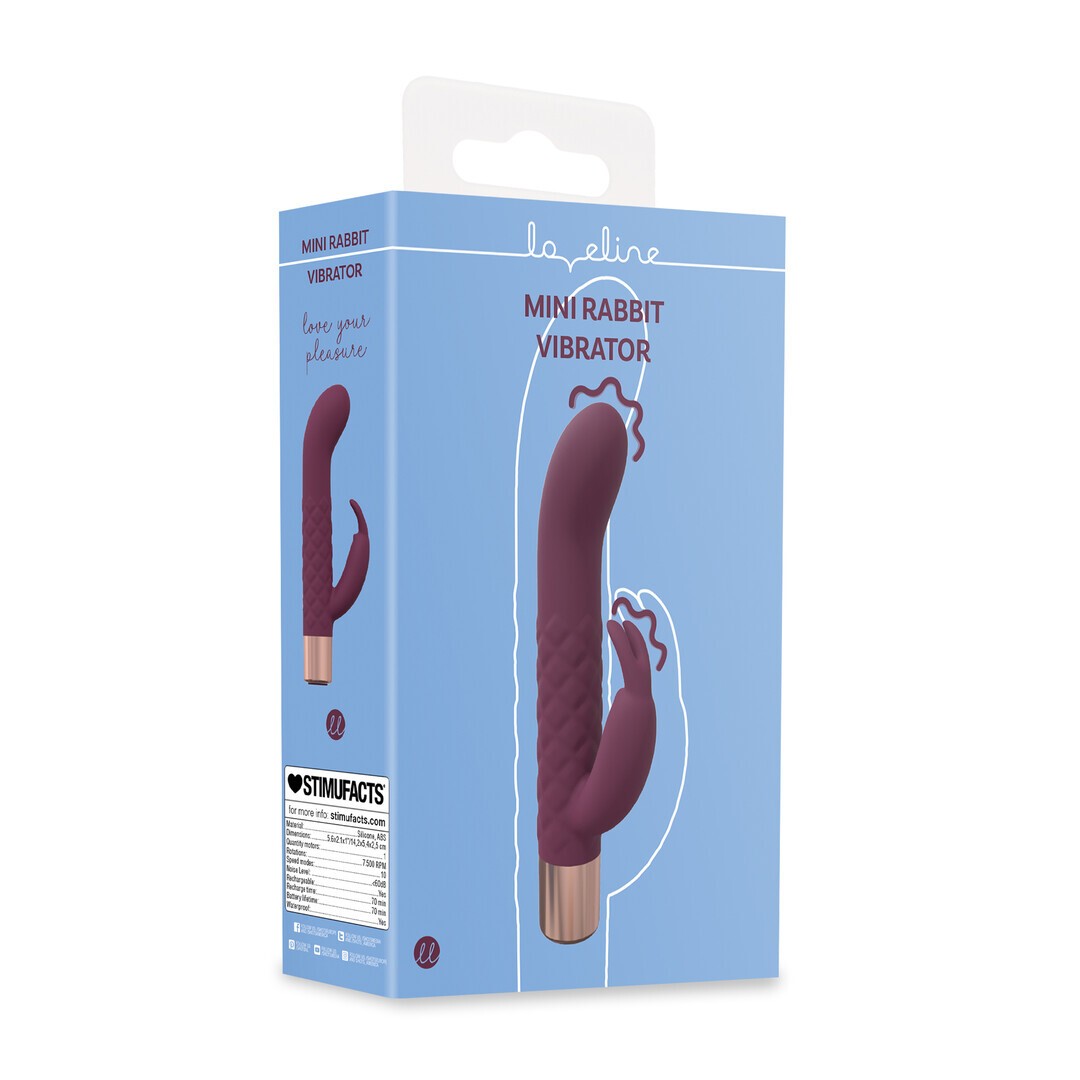 Mini vibrador rabbit Loveline con doble estimulación