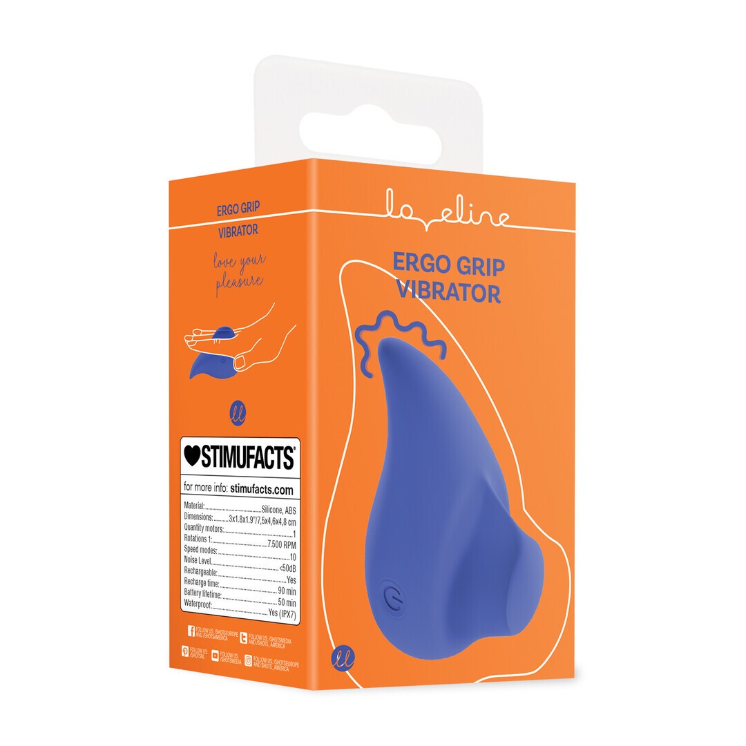 Vibrador de dedo Ergo Grip Loveline, uso externo y discreto