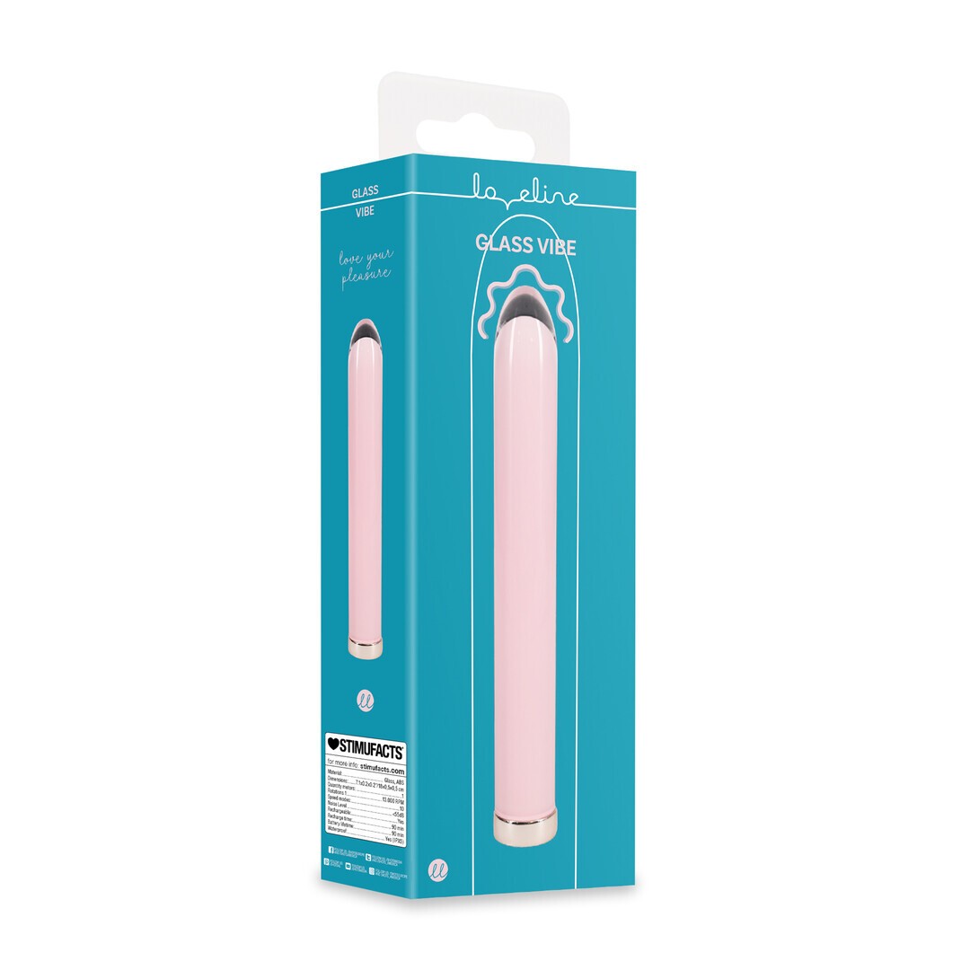 Vibrador de cristal recto Glass Vibe de Loveline elegante