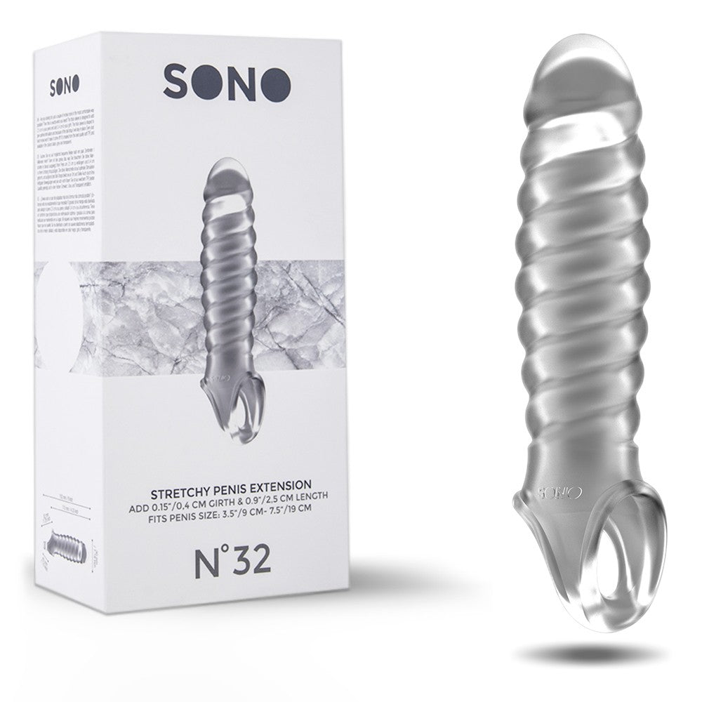 Funda con extensión para el pene SONO Nº32, 15,2 cm