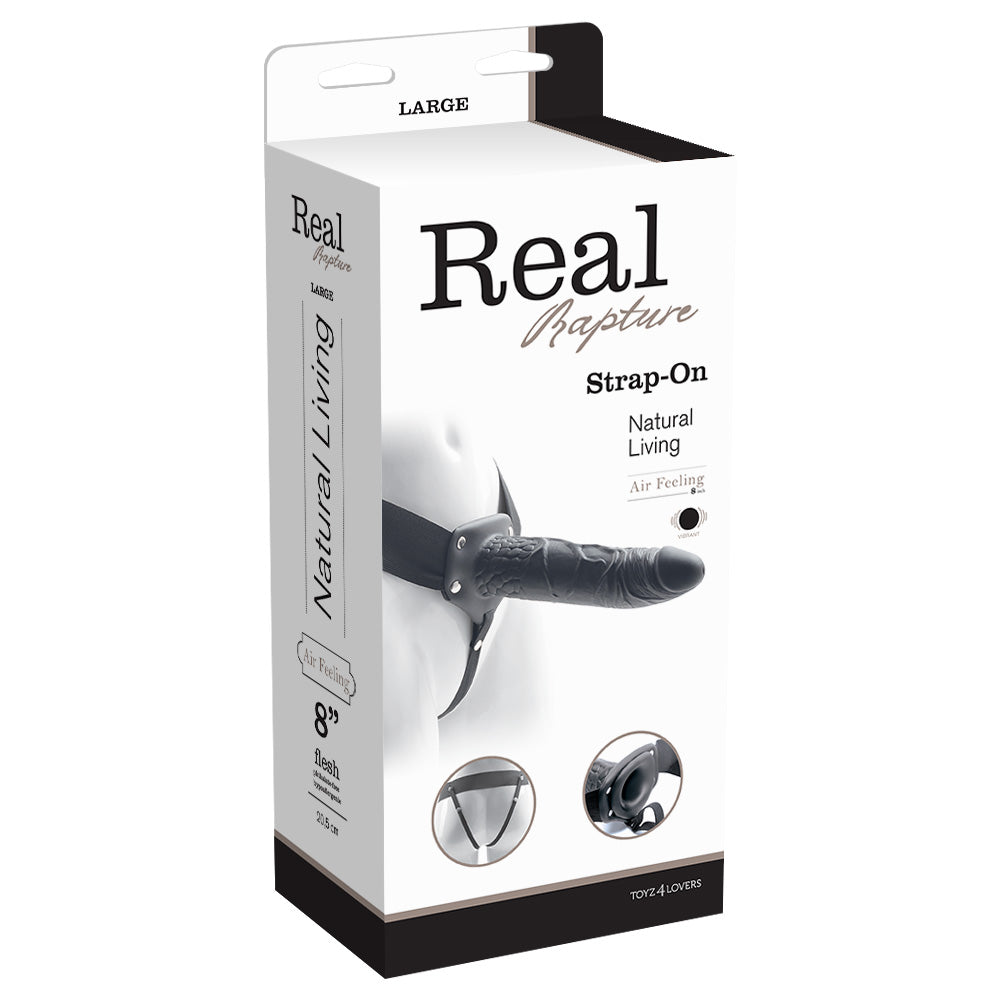 Strap-on hueco con vibración Rapture Air Feeling 8"