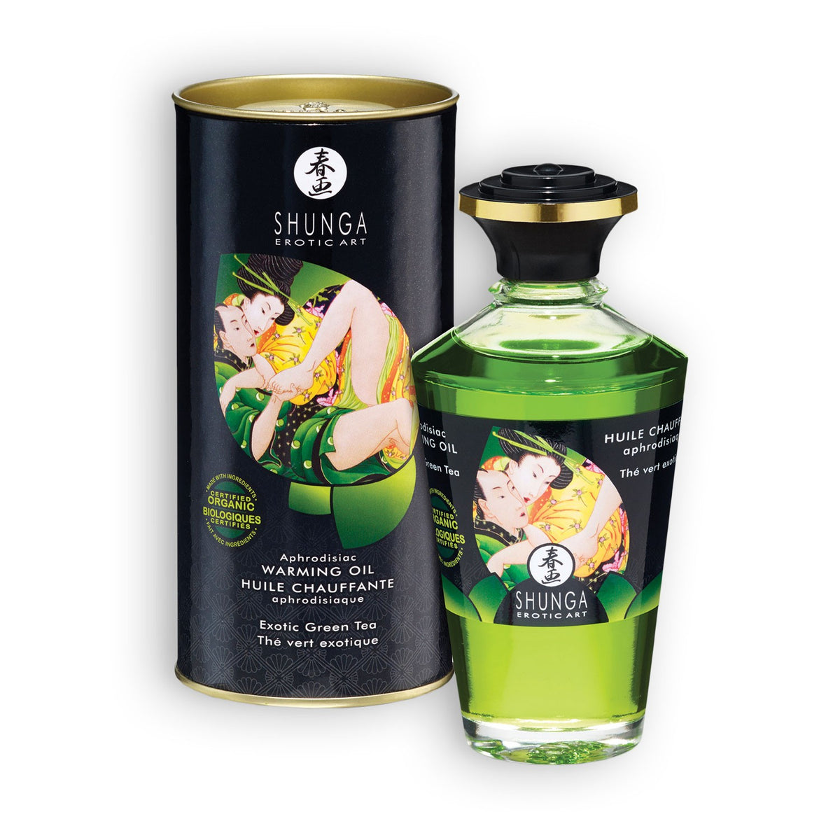 Aceite de masaje afrodisíaco Shunga té verde 100 ml