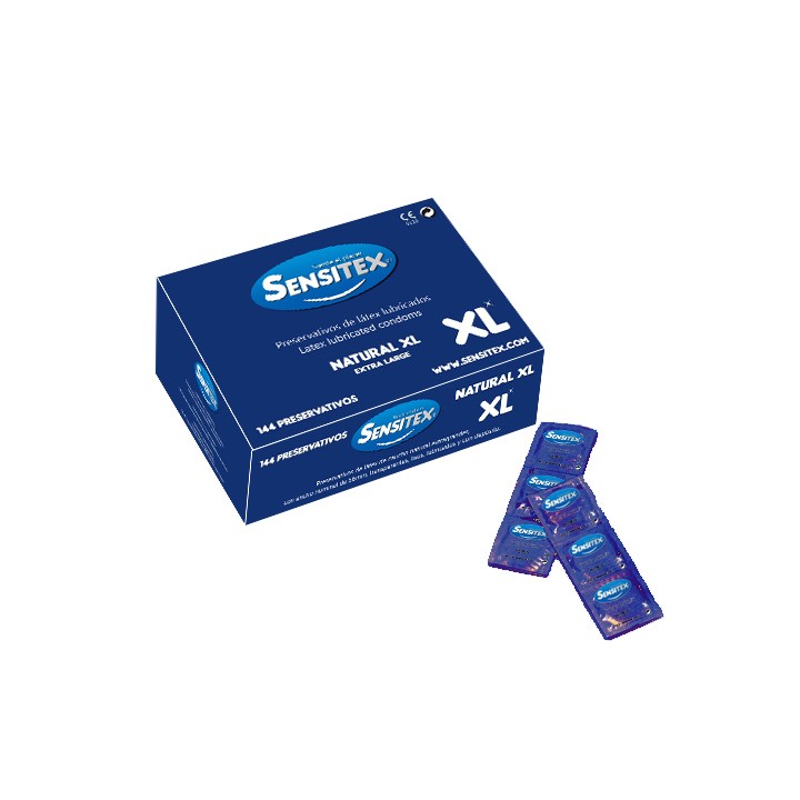 Preservativos naturales XL 56-57 mm 144 uds Sensitex