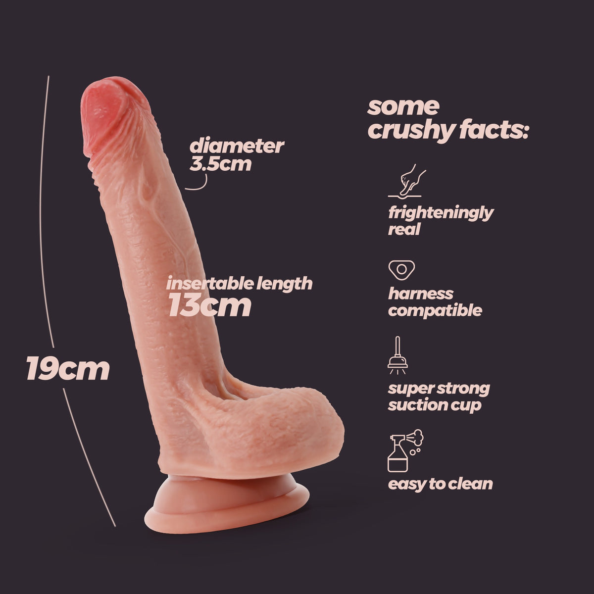 Dildo realista de silicona líquida Inviktus 7 Crushious