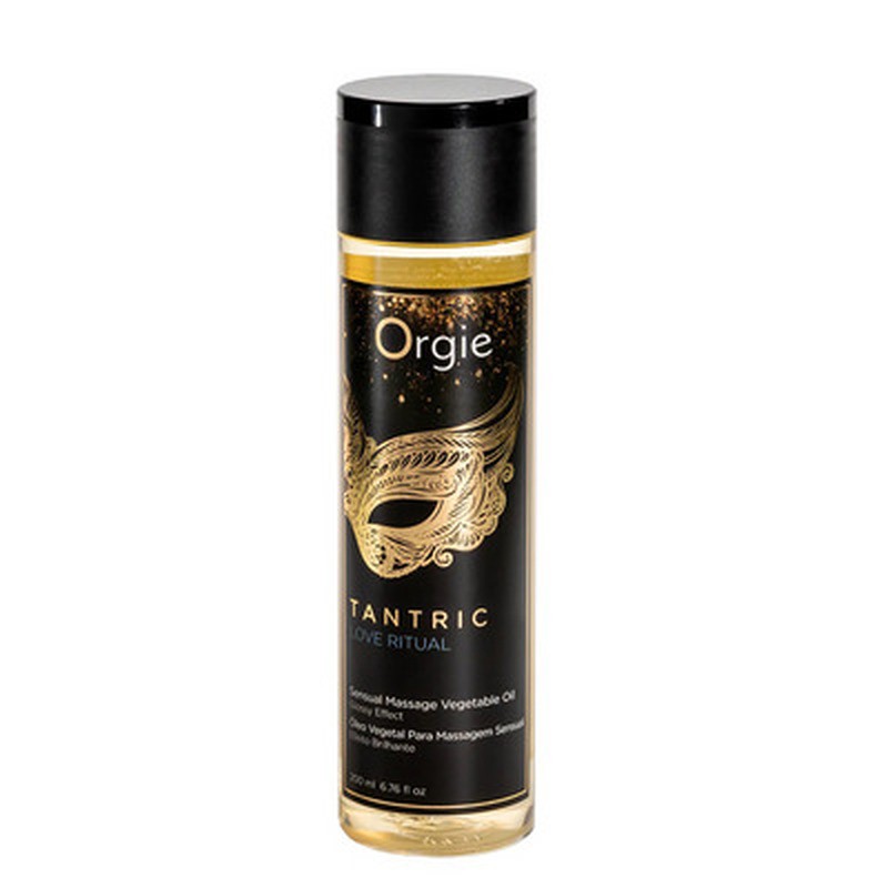 Aceite de masaje Orgie Tantric Love Ritual, efecto brillo