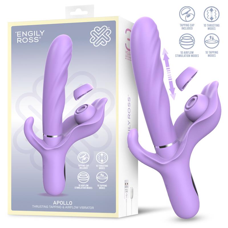 Vibrador ENGILY ROSS Apollo con thrusting, tapping y succión
