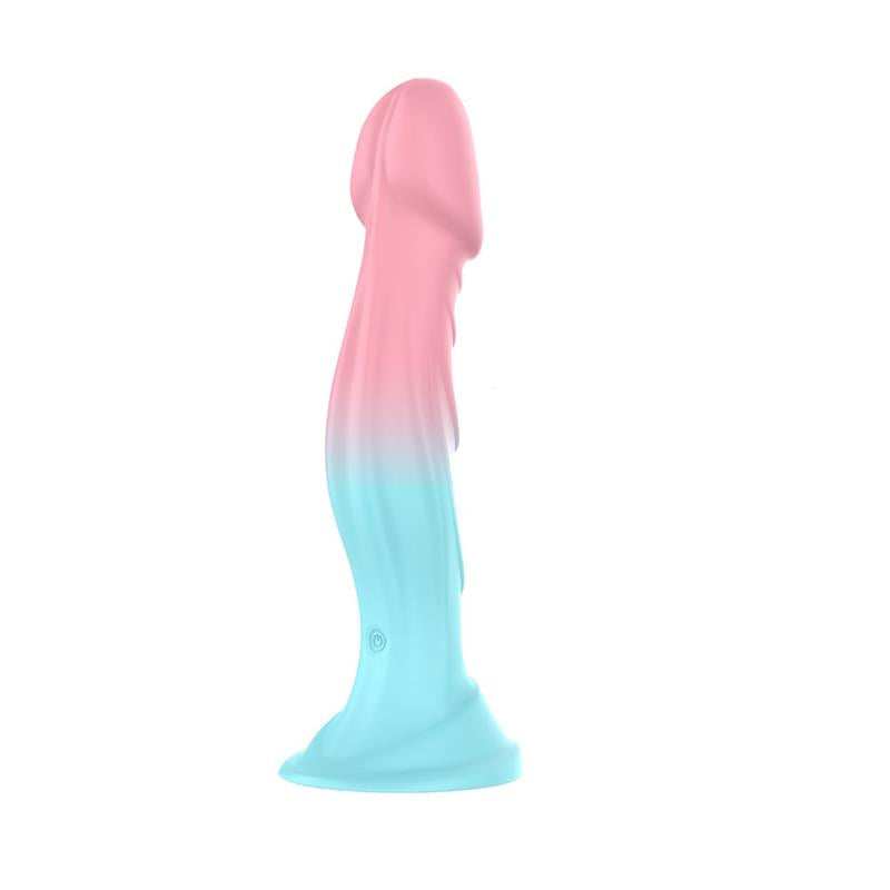 Dildo bicolor con vibración de Urban Sky, 9 funciones