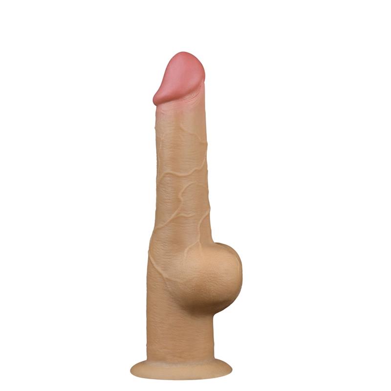 Dildo realista doble capa de silicona platinum, 25 cm