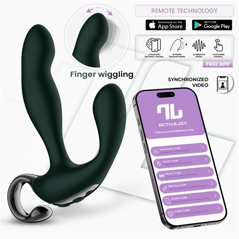 Masajeador prostático Greeny con Finger Wiggling y app