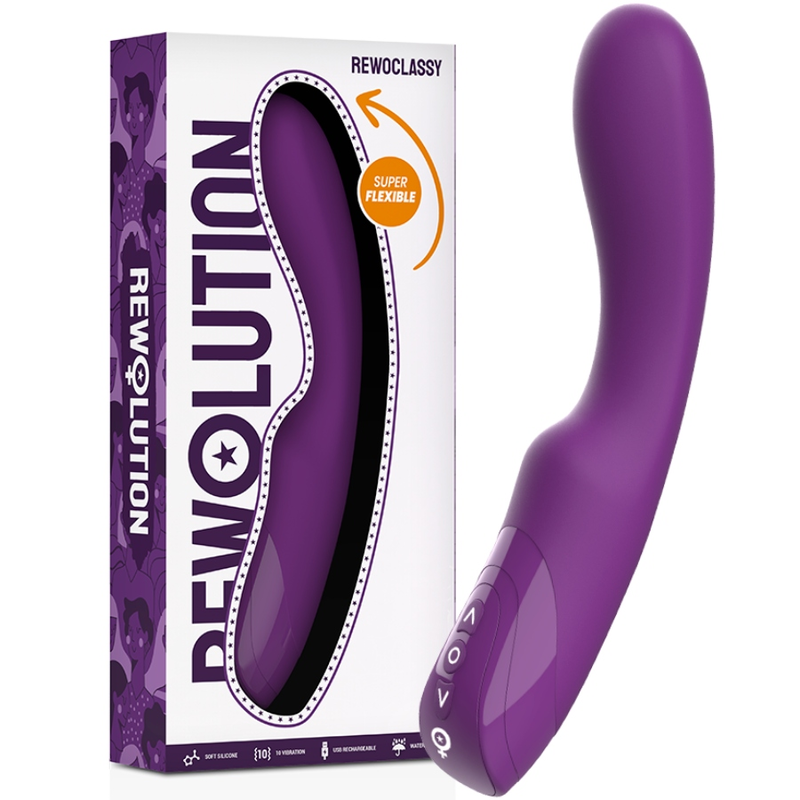 Vibrador de punto G flexible REWOLUTION REWOCLASSY