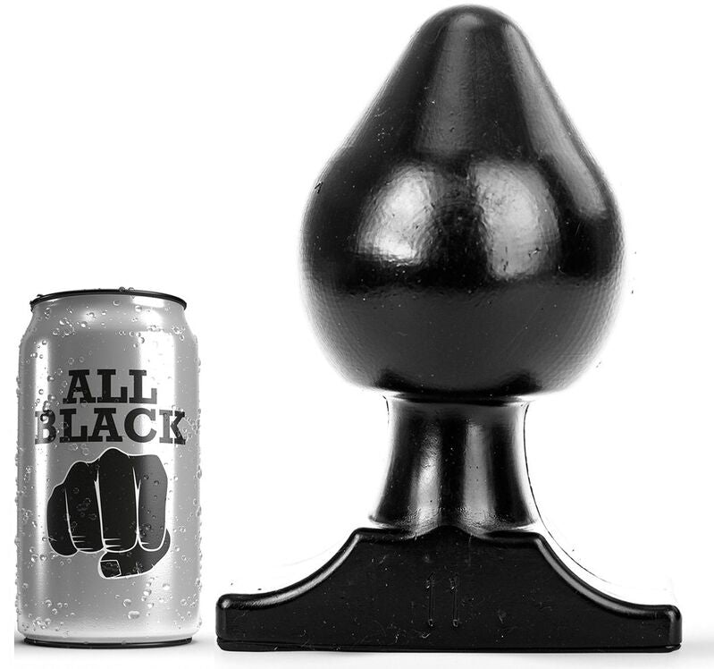 Plug anal All Black de 19 cm, flexible y progresivo