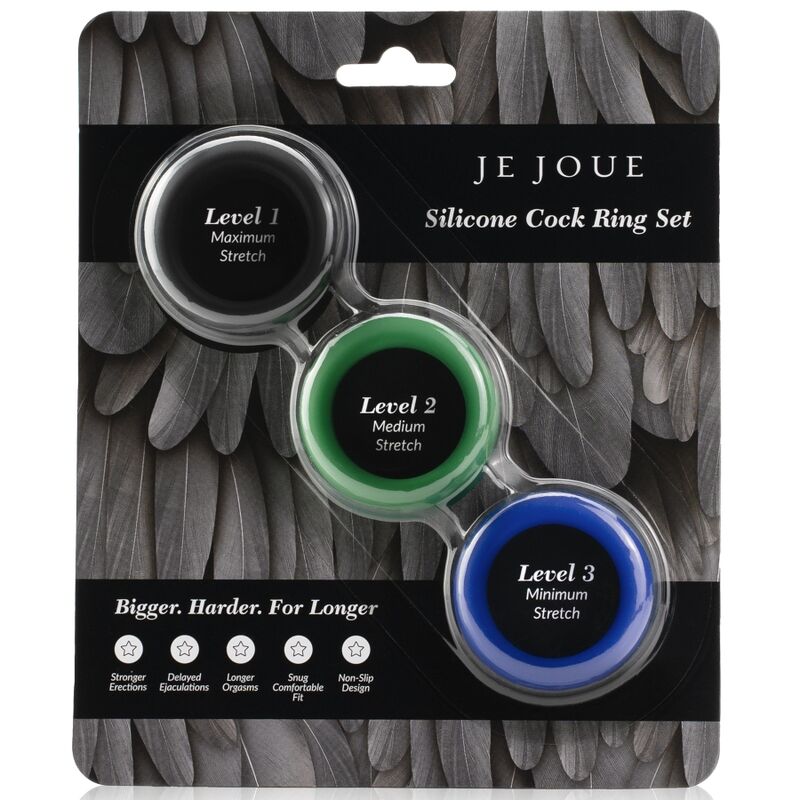 Set de 3 anillos de silicona para pene y testículos JE JOUE