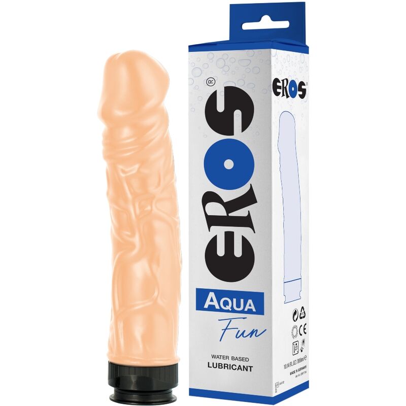 Dildo rígido texturado EROS con lubricante base agua 300 ml