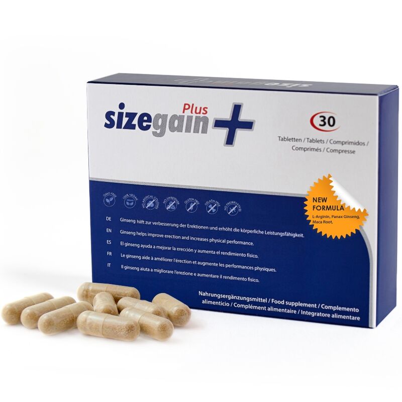Cápsulas SizeGain Plus, complemento alimenticio con piperina