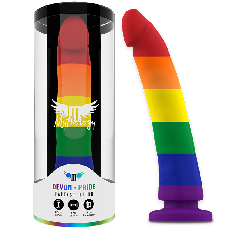 Dildo Mythology Devon Pride, 20 cm, compatible con arnés