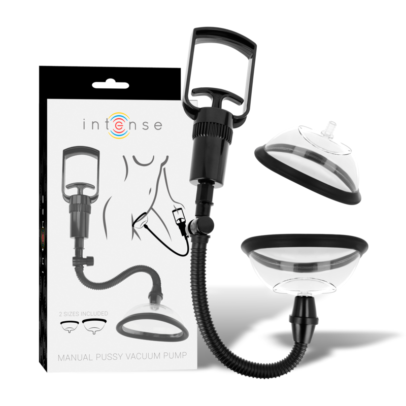 Bomba vaginal manual con 2 copas intercambiables - INTENSE