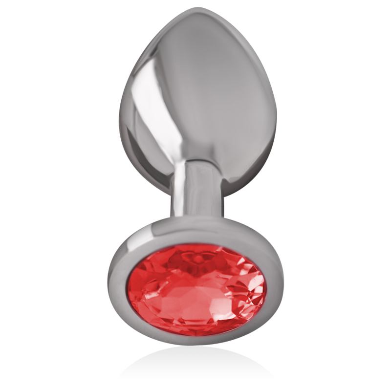 Plug anal de metal Intense 9 cm con gema decorativa