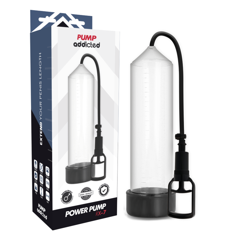 Bomba de erección Pump Addicted RX7 con sellado hermético