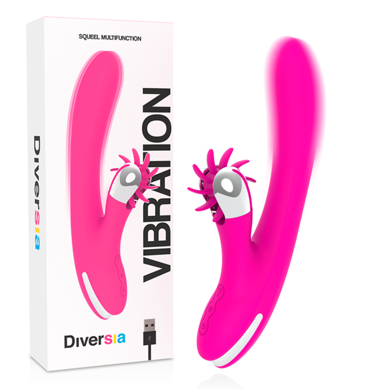 Vibrador rabbit Diversia Bunny recargable USB, 24 cm