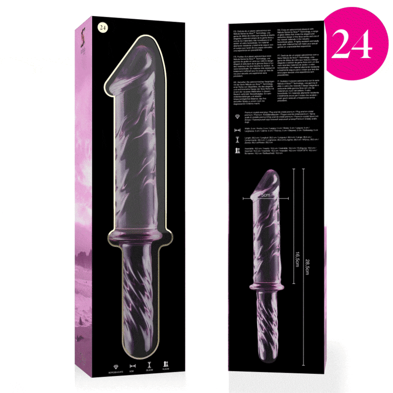 Dildo de cristal Nebula Series by Ibiza · 28,5 x 5 cm