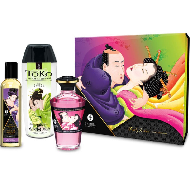 Kit de masaje erótico Shunga Fruity Kisses Collection