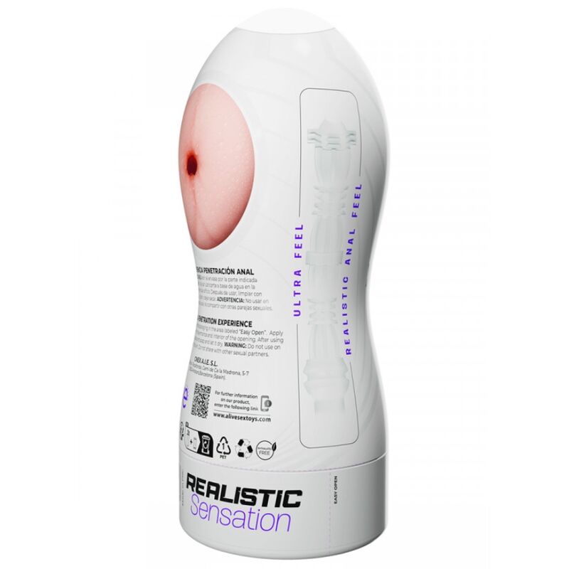 Masturbador masculino ano ALIVE Maxi Flex 19 x 7,8 cm