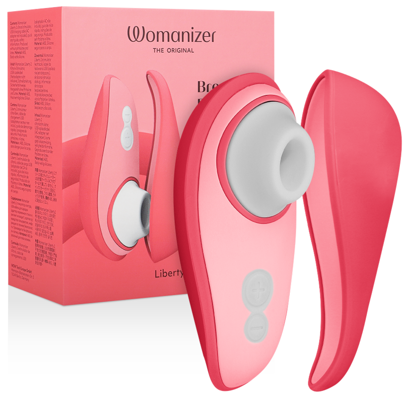 Succionador de clítoris Womanizer Liberty 2 rosa con tapa