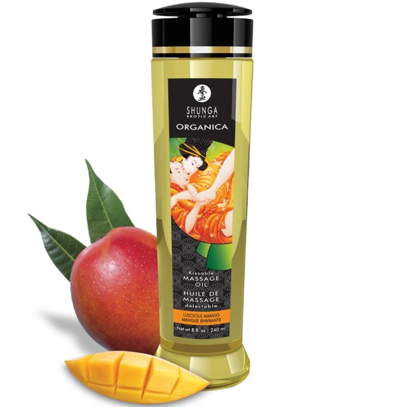 Aceite de masaje orgánico Shunga mango 240 ml con vitamina E