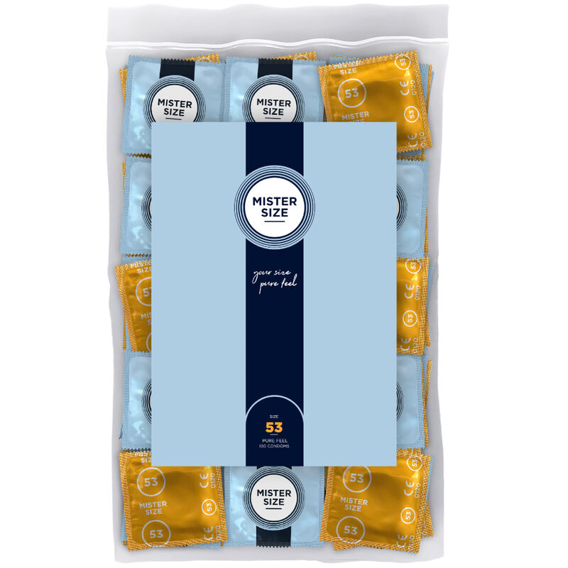 Preservativos Mister Size talla M 53 mm, 100 unidades