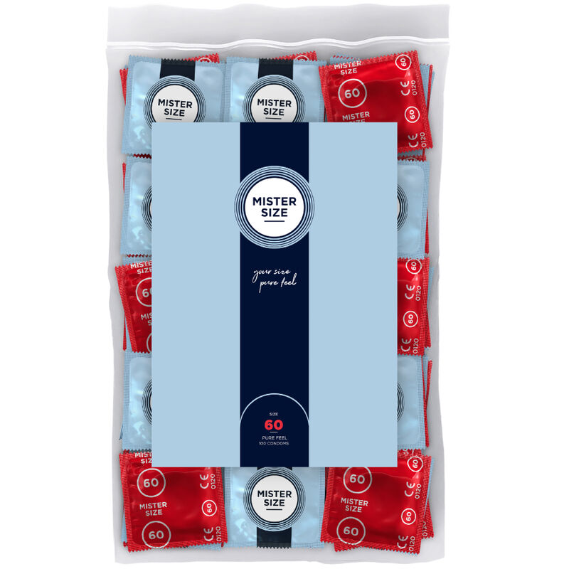 Preservativos Mister Size talla XL 60 mm, 100 unidades