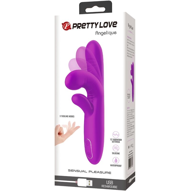 Vibrador rabbit Angelique de Pretty Love, recargable