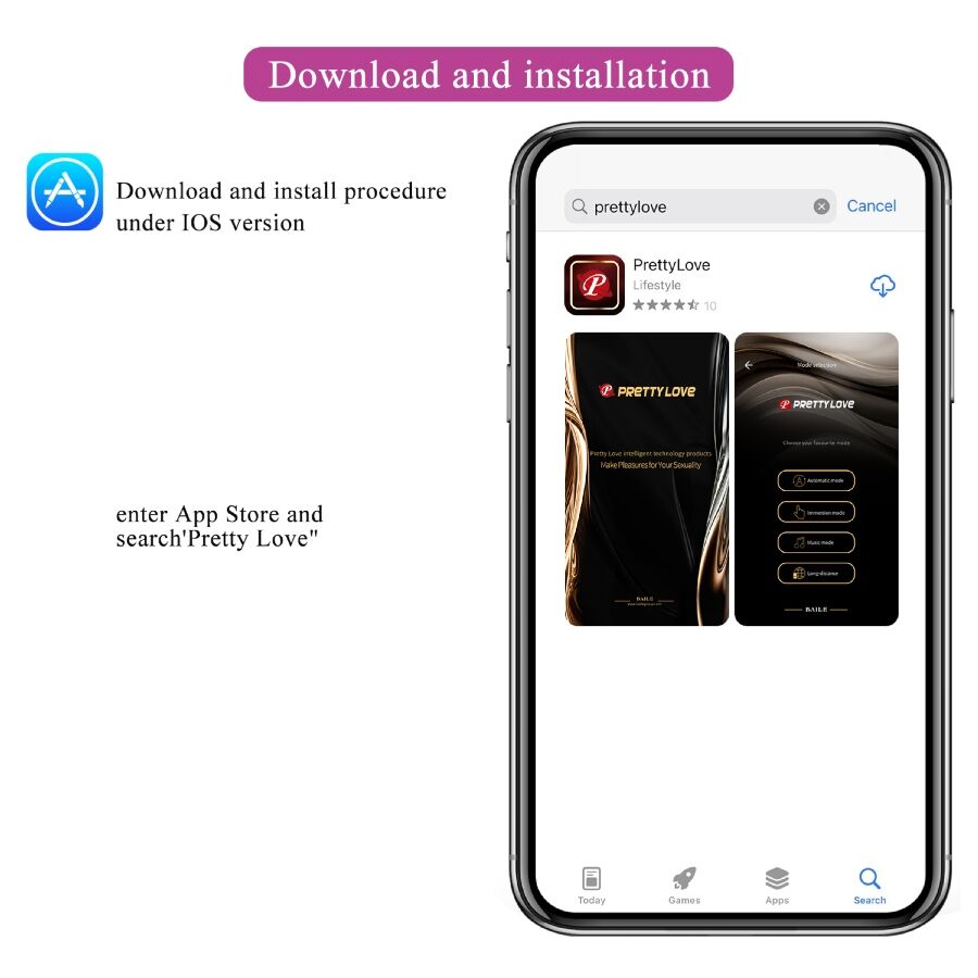 Vibrador con control por app PRETTY LOVE Leviathan