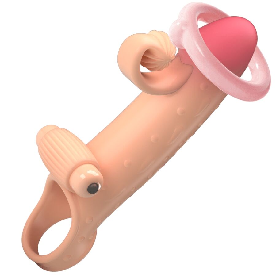 Funda para pene con vibración y anillo testicular ROMANCE