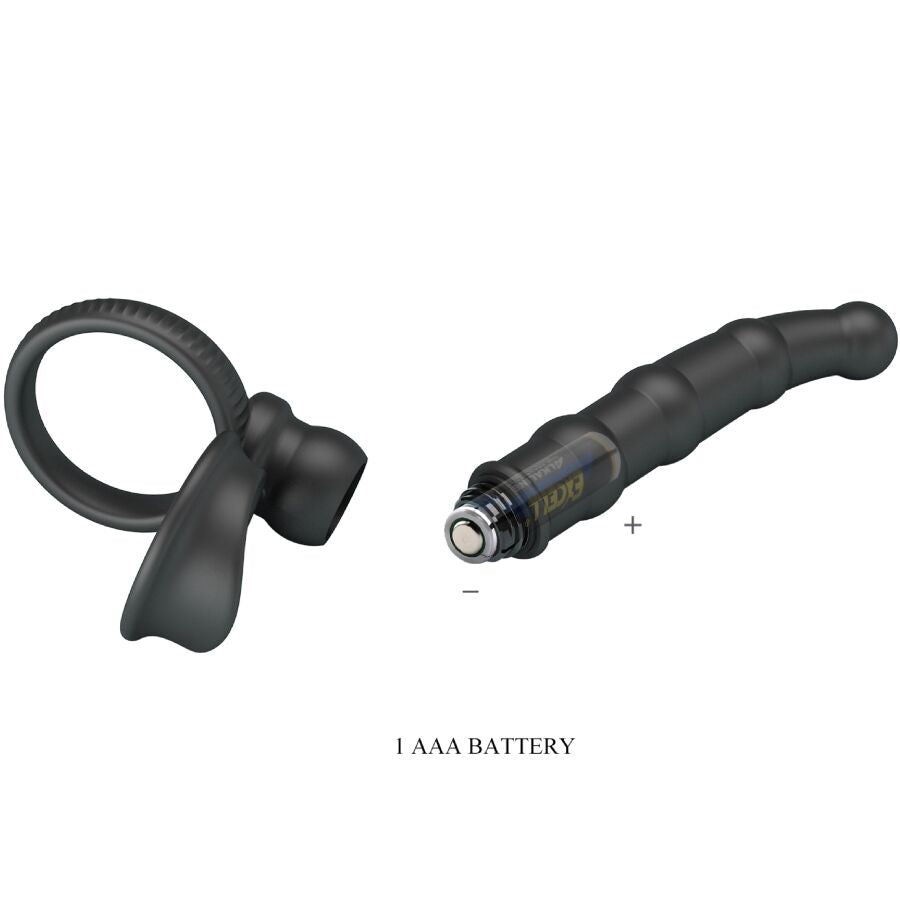 Anillo vibrador de pene Pretty Love Tatum con plug anal