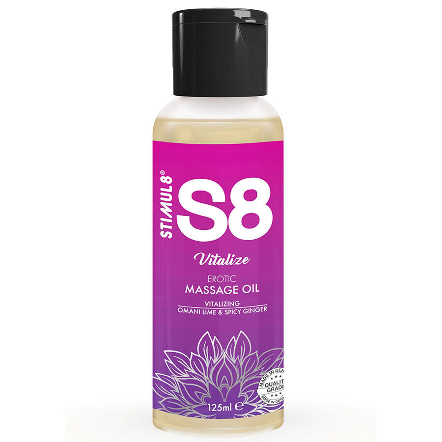Aceite de masaje STIMUL8 Vitalize lima y jengibre 125 ml