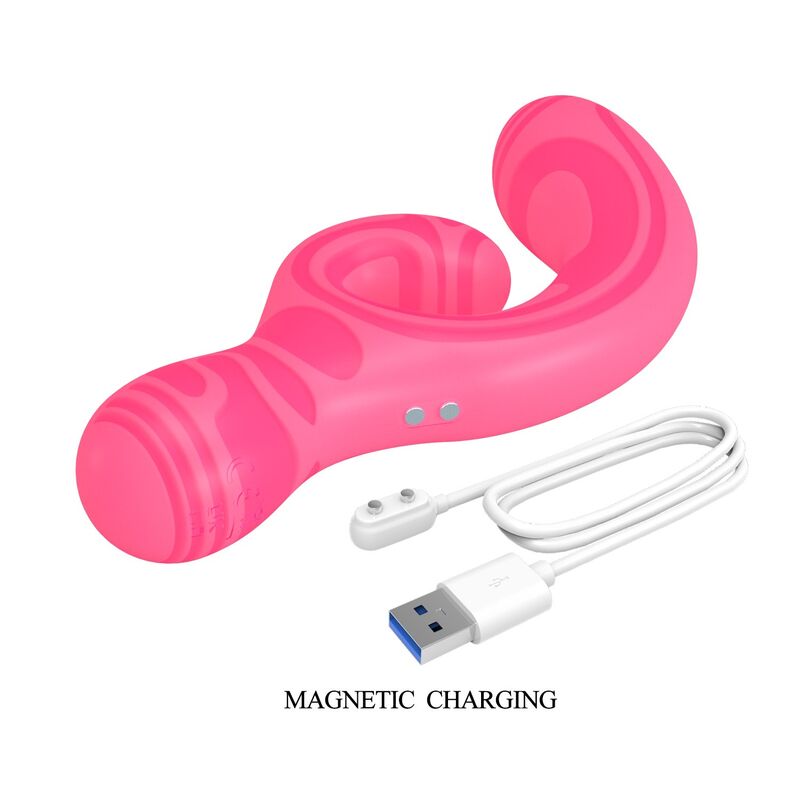 Masajeador doble Verity de Pretty Love, Ø 4 cm, recargable