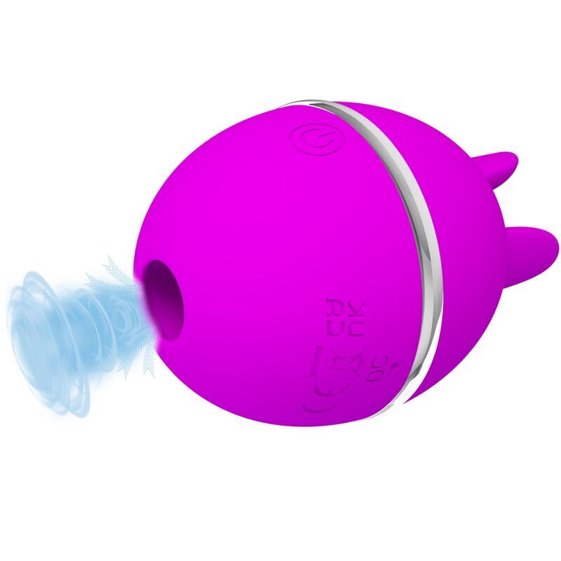Vibrador de lenguas Pretty Love Gemini Ball, 3 modos