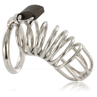 Jaula de castidad METAL HARD en acero, con candado