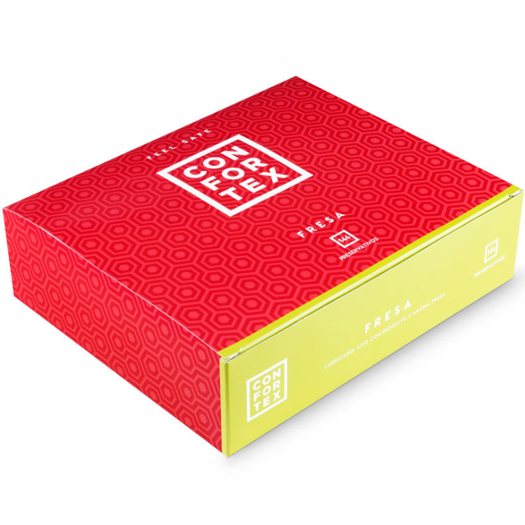Preservativos sabor fresa en caja de 144 uds - Confortex