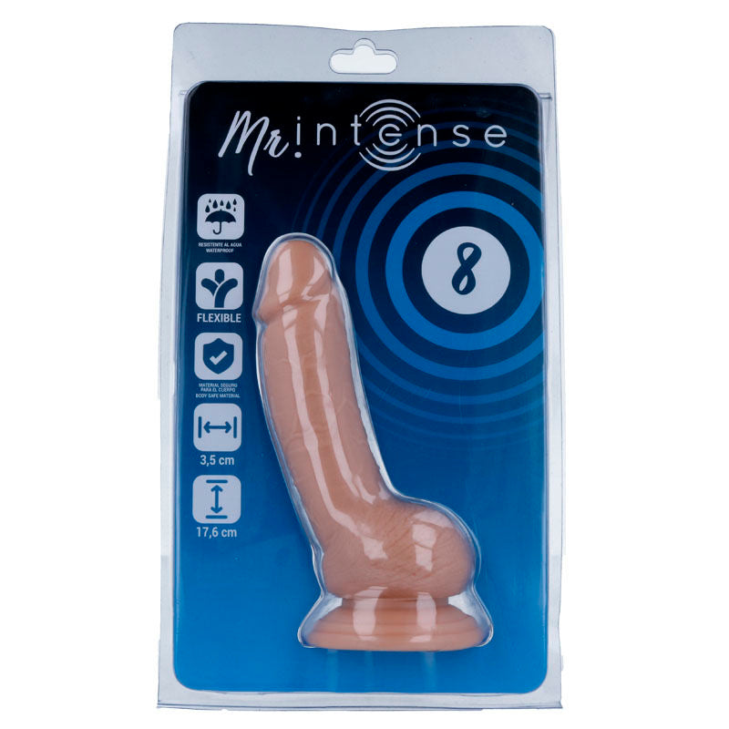 Dildo realista Mr. Intense Modelo 8 con ventosa, 17.6 cm