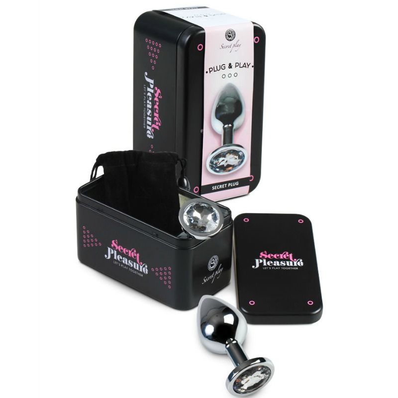 Plug anal SecretPlay Toys aluminio pulido sumergible 8 cm