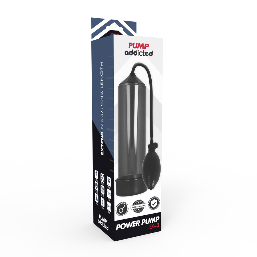 Bomba de erección Pump Addicted RX3 con sellado hermético