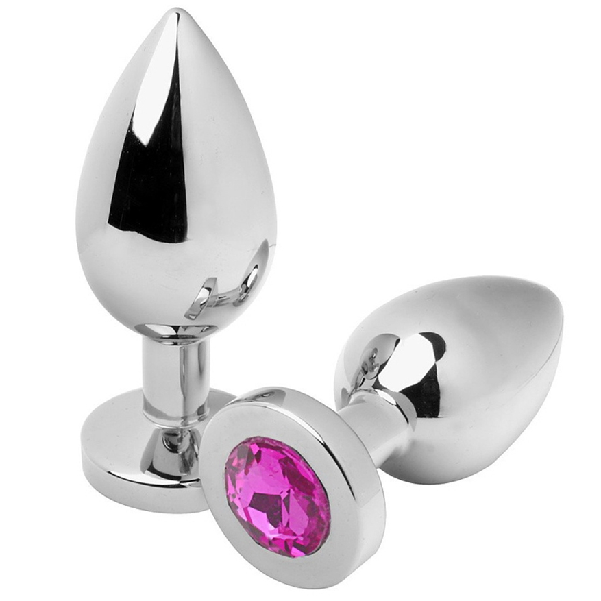 Plug anal de acero Metal Hard Diamond con cristal, 7.62 cm