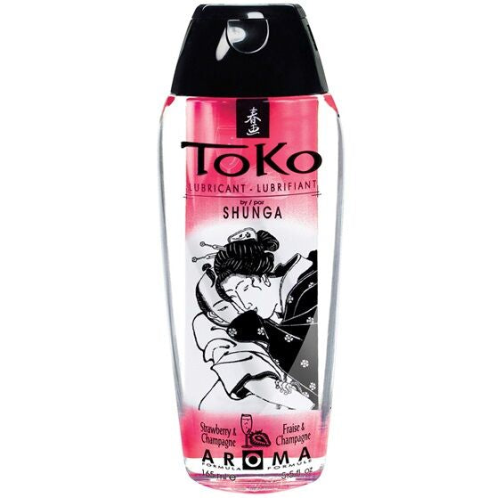 Lubricante íntimo Shunga sabor fresas y champagne 165 ml