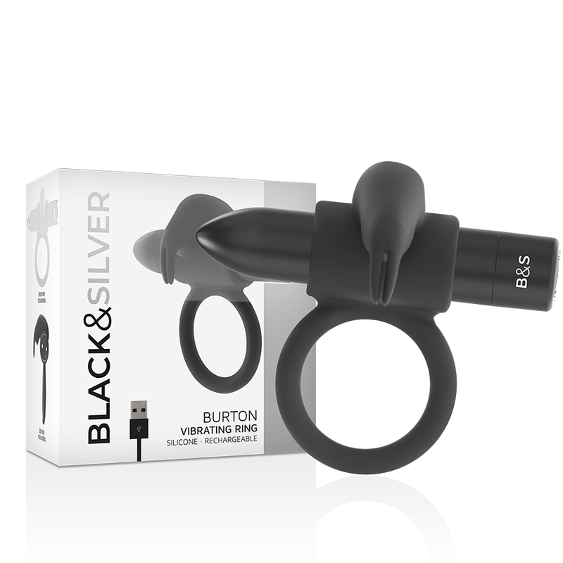Anillo de pene Black&Silver Burton, 10 modos de vibración