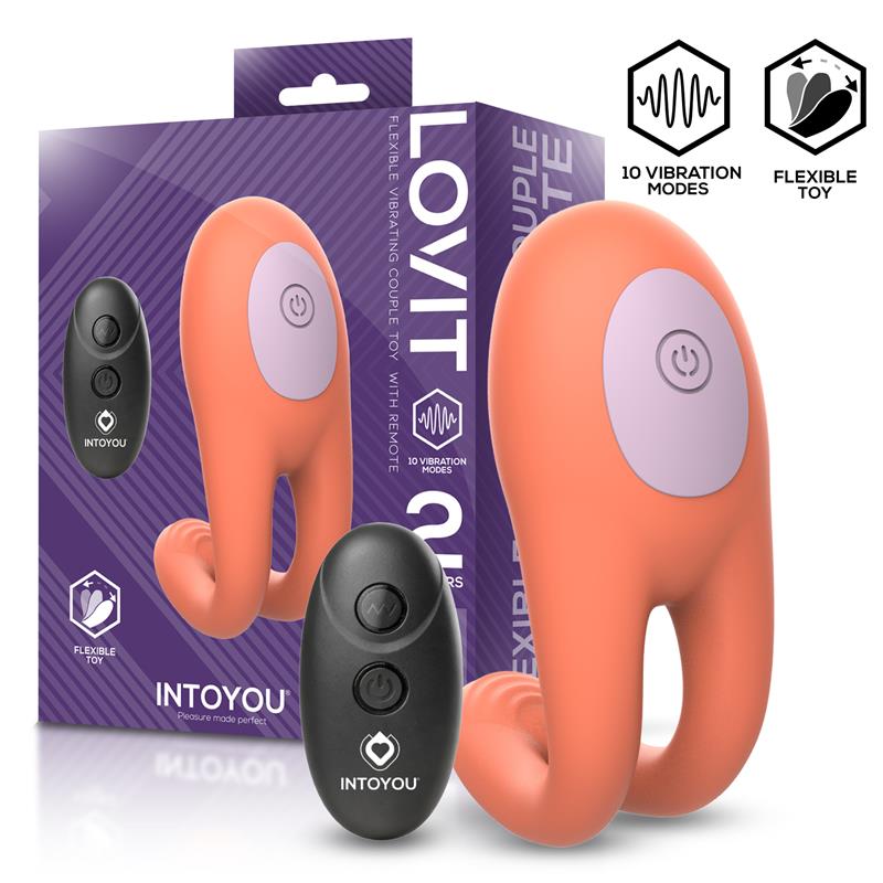 Vibrador de pareja Lovit INTOYOU, flexible con mando remoto