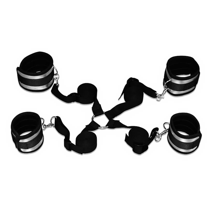 Restricciones de cama LOVETOY ajustables con anillas en D