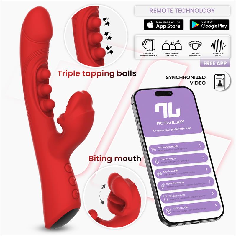 Vibrador con tapping, biting y app, Trixy de INTOYOU